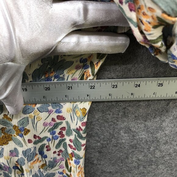 Marie Sixtine Blouse Womens M Bubble Sleeve Floral High Neck Cottagecore Prairie - Picture 10 of 12